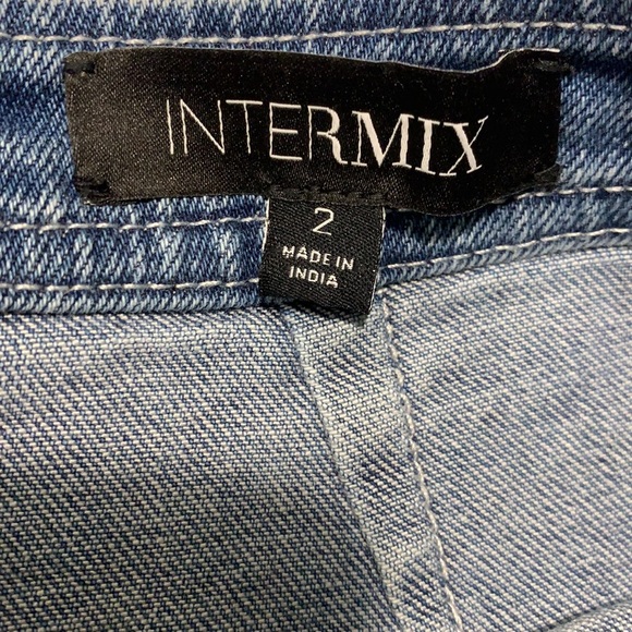 Intermix Ruffle Jean Skirt - Picture 3 of 4